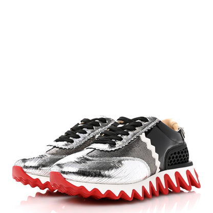 Christian Louboutin Cracked Nappa Calfskin Mens Loubishark Sneakers 41 Multicolor 4 of 11