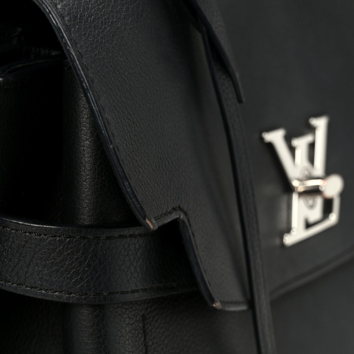 Soft Calfskin My Lockme Top Handle Black