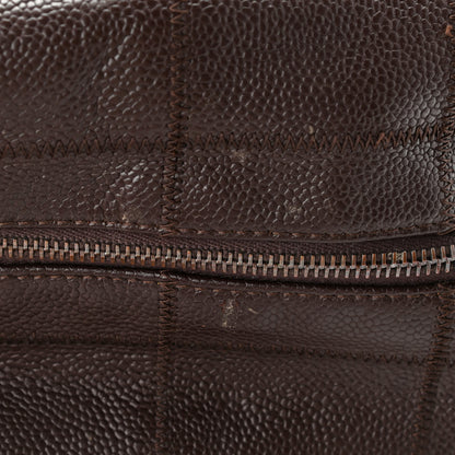 Chanel Caviar Square Stitched Tote Brown 10 of 11