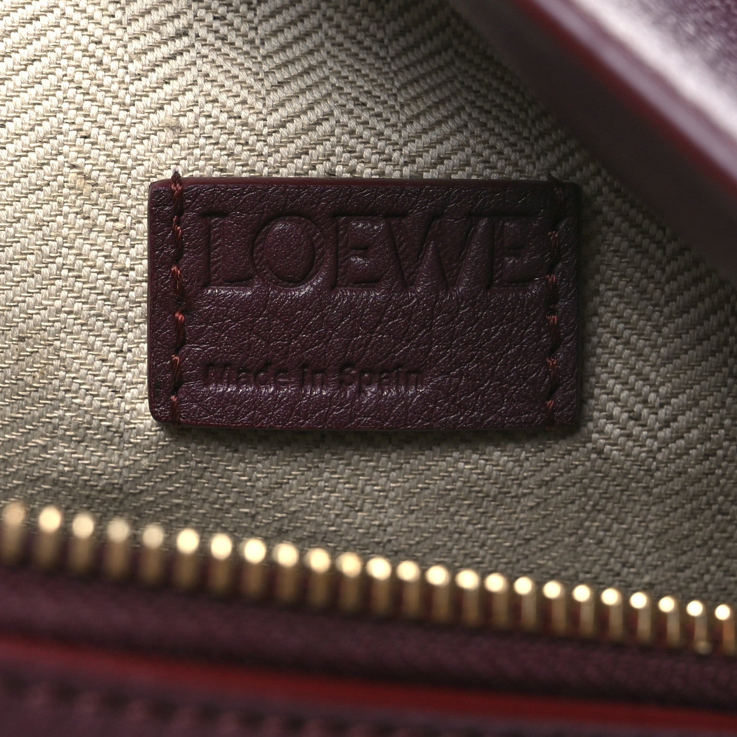 Loewe Soft Grained Calfskin Small Puzzle Edge Bag Dark Burgundy 7 of 17