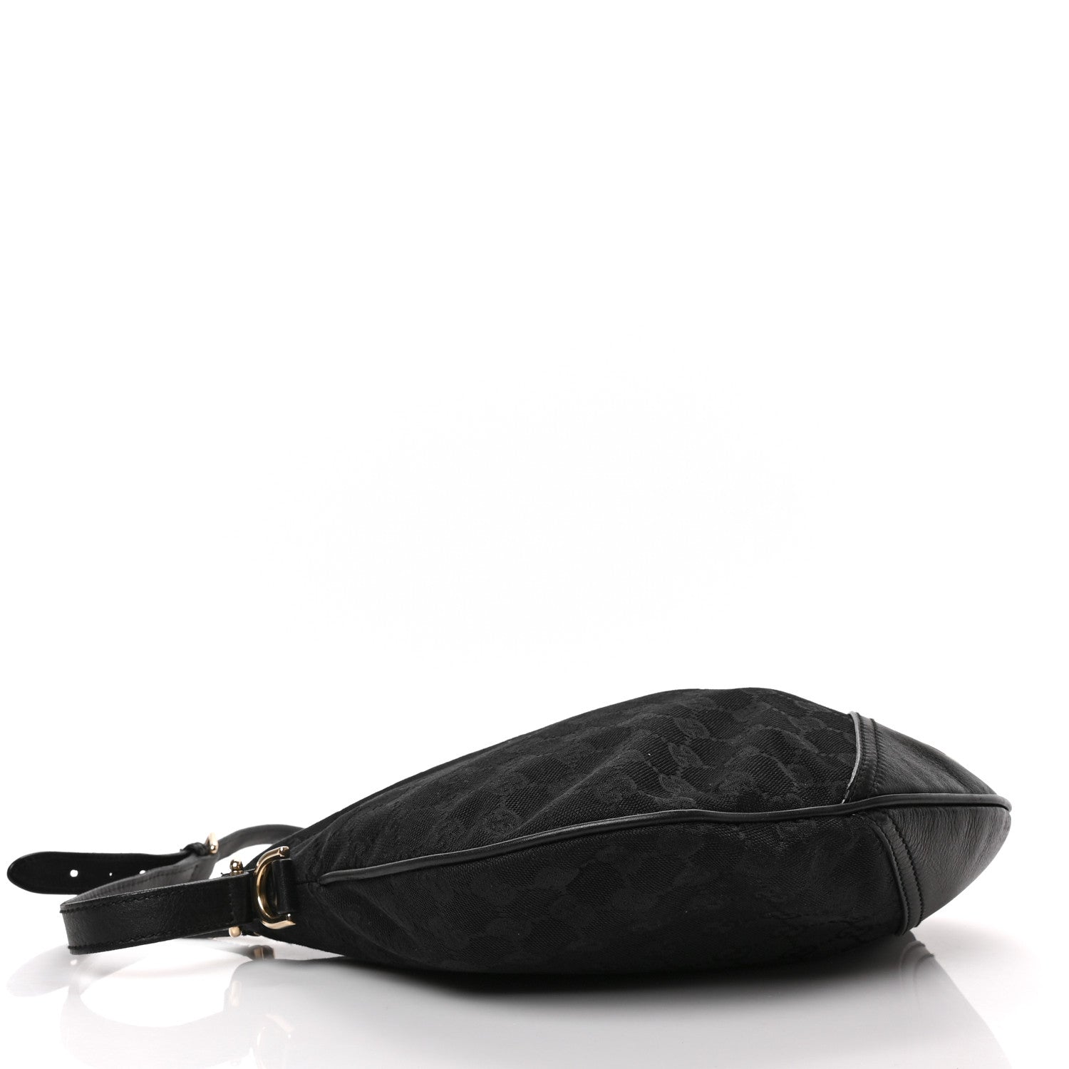 Gucci Monogram Medium New Britt Half Moon Hobo Black 4 of 9