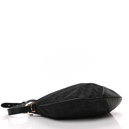 Gucci Monogram Medium New Britt Half Moon Hobo Black 4 of 9