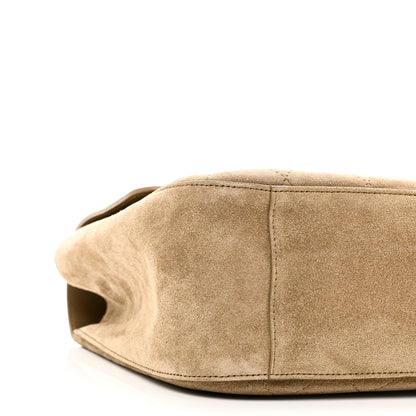 Chanel Suede Calfskin Small Souplissimo Maxi Flap Dark Beige 9 of 11