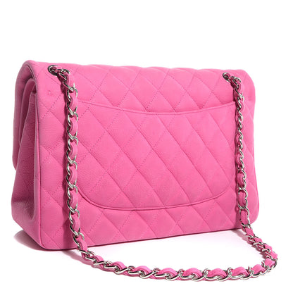 Chanel Iridescent Caviar Jumbo Double Flap Hot Pink 3 of 9