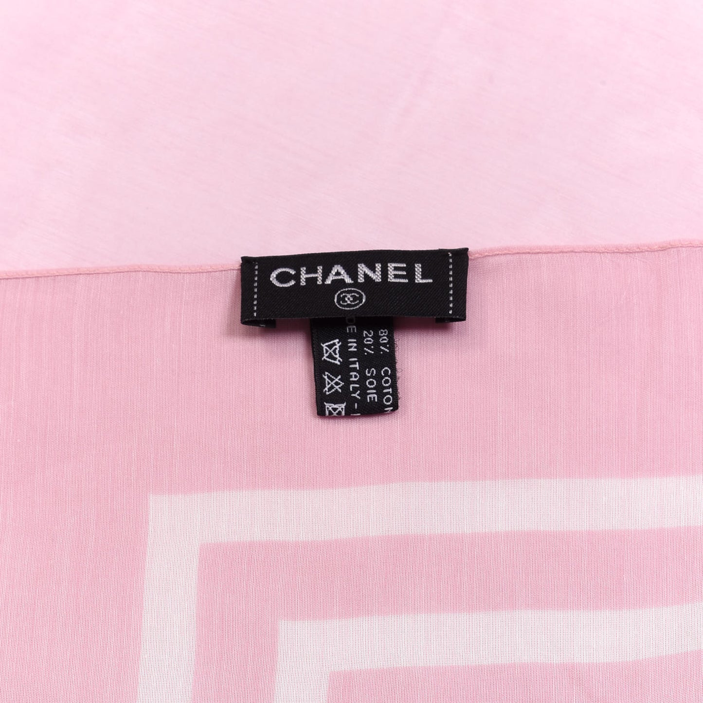 Cotton Silk CC Striped Stole Light Pink White