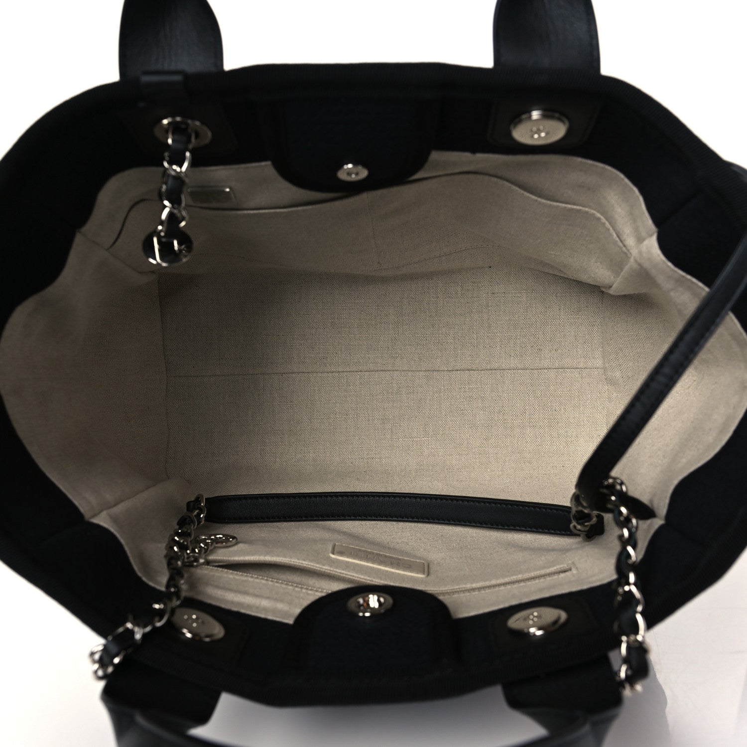 Chanel Mixed Fibers Small Deauville Tote Black 5 of 10