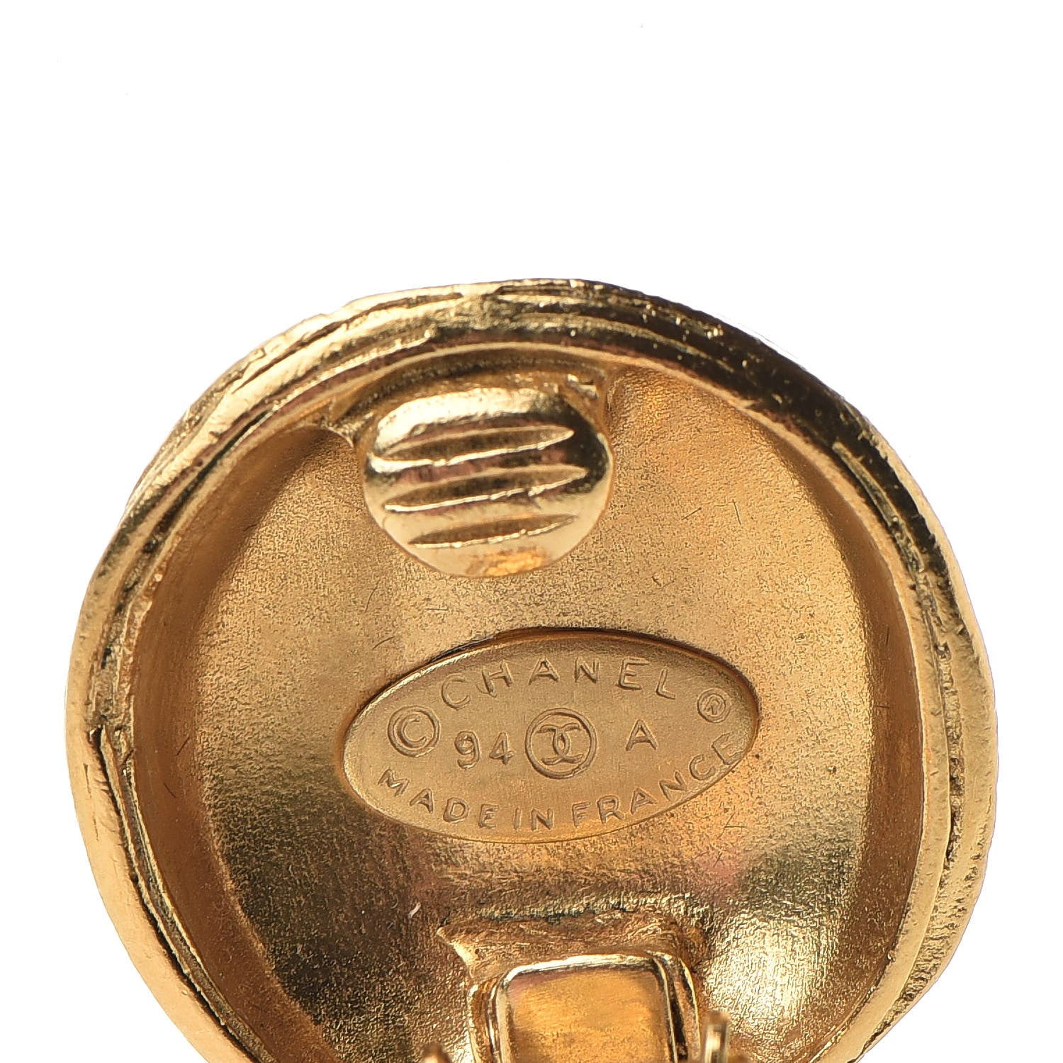 Chanel CC Clip On Earrings Gold 2 of 4