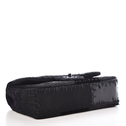 Chanel Tweed Patchwork Medium Single Flap Black 4 of 10