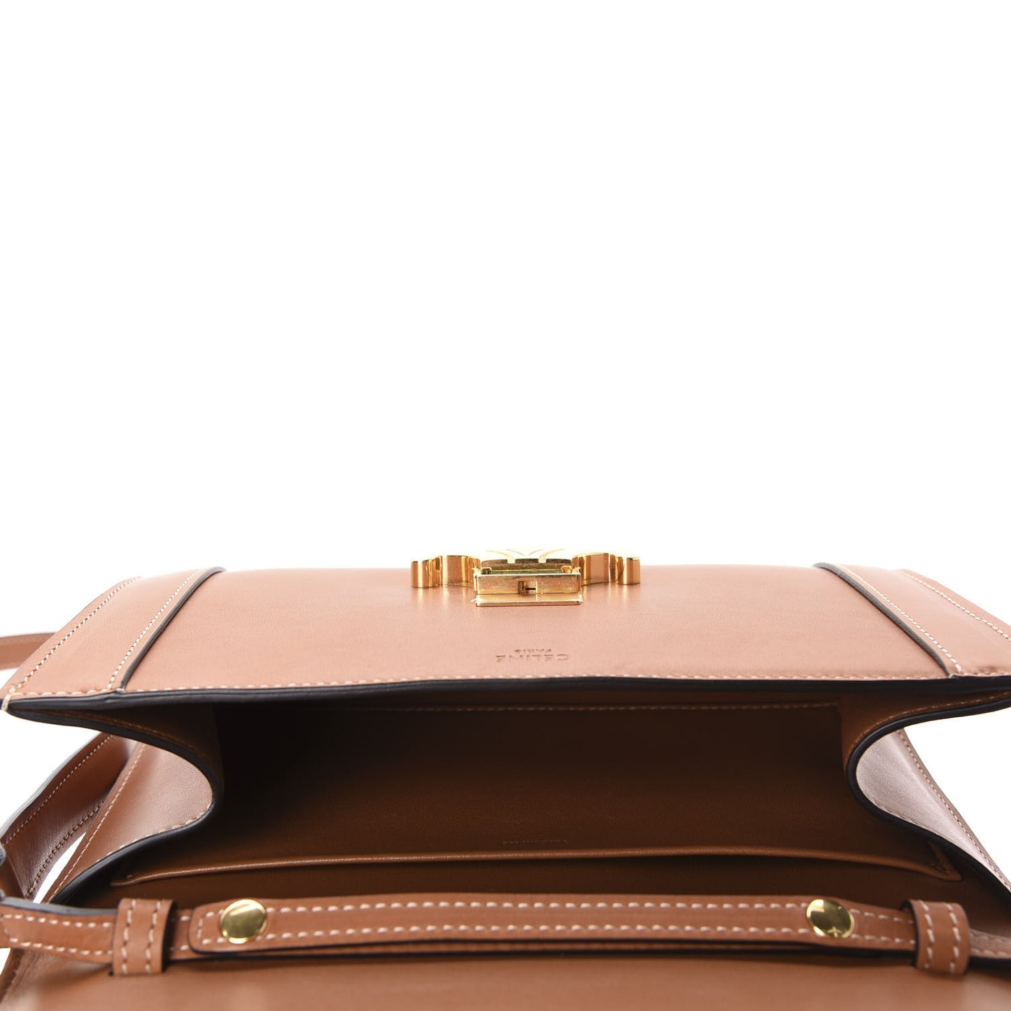Natural Calfskin Triomphe Strap Bag Tan