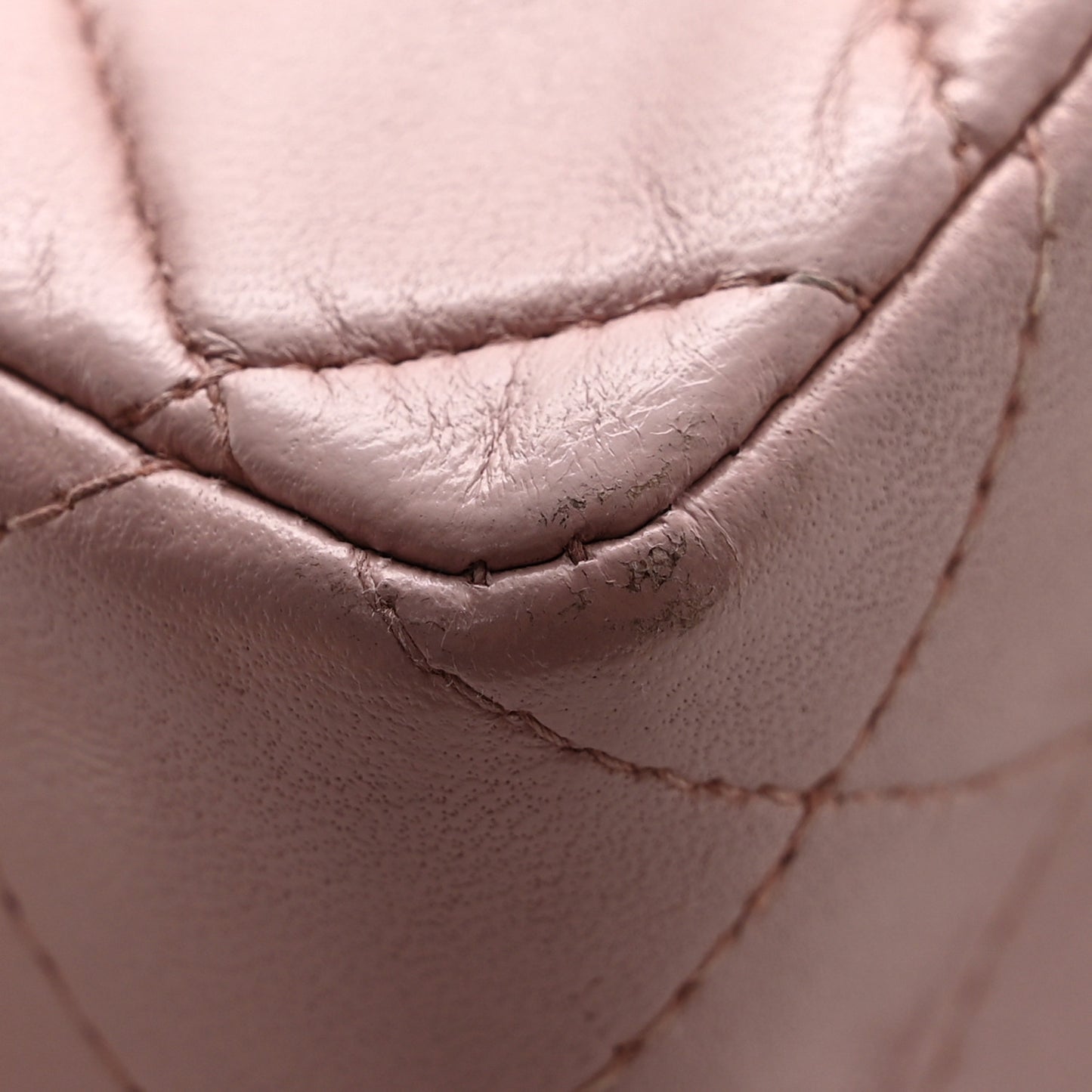 Lambskin Quilted Mini Square Flap Bag Light Pink