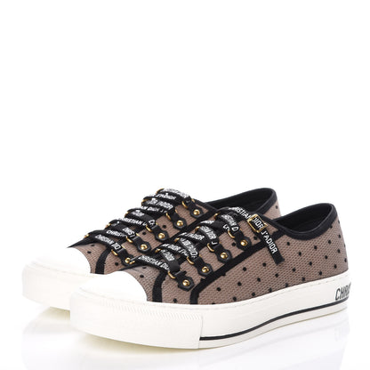 Christian Dior Mesh Plumetis Walk'n Dior Low Top Sneakers 40 Nude 3 of 9