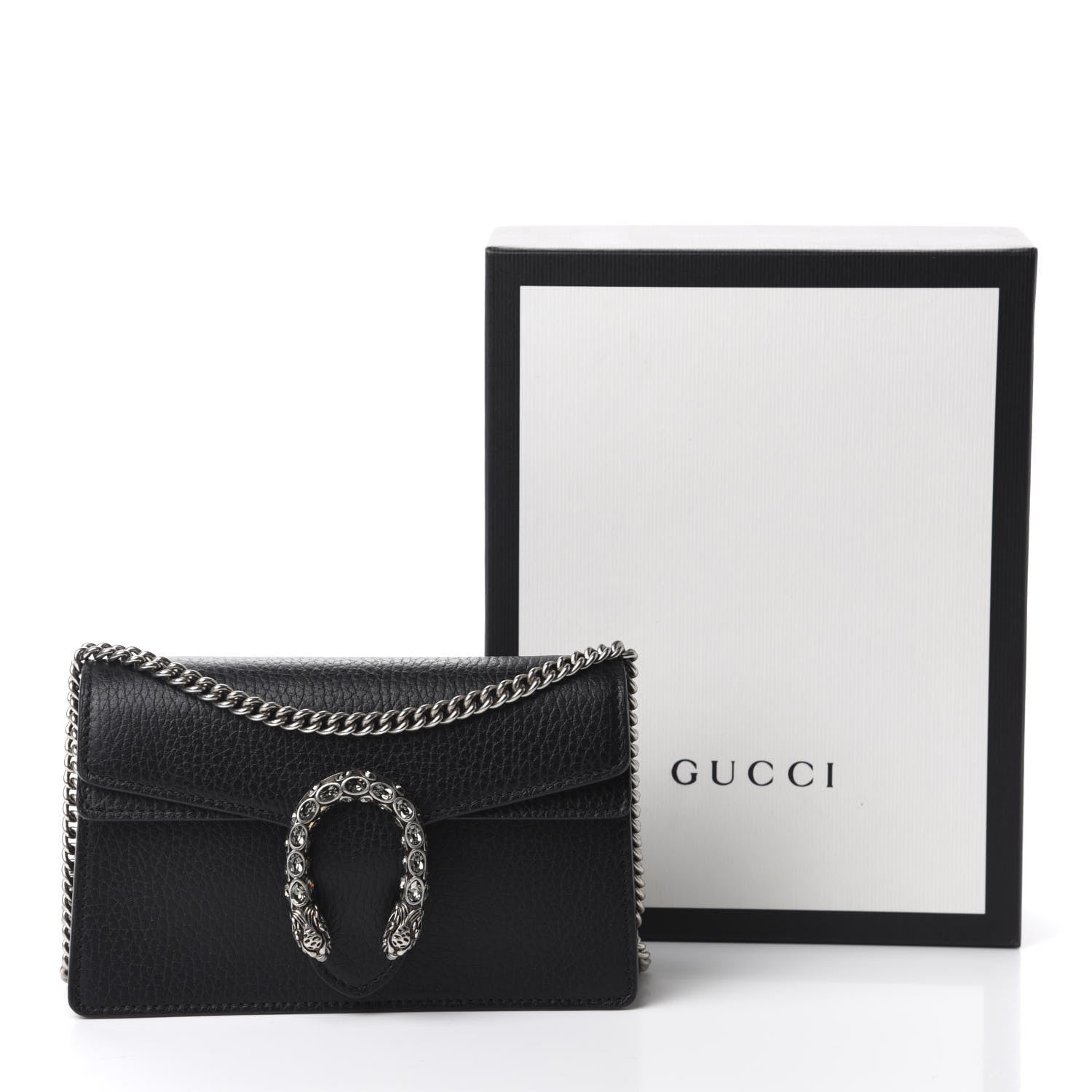 Gucci Calfskin Super Mini Dionysus Shoulder Bag Black 10 of 10