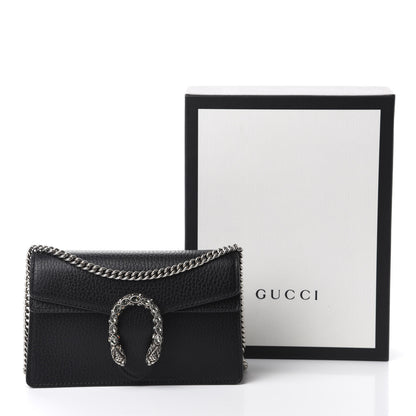 Gucci Calfskin Super Mini Dionysus Shoulder Bag Black 10 of 10