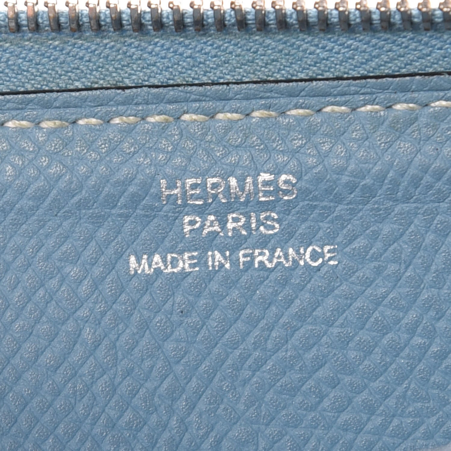 Hermes Epsom Azap Wallet Blue Jean 6 of 8