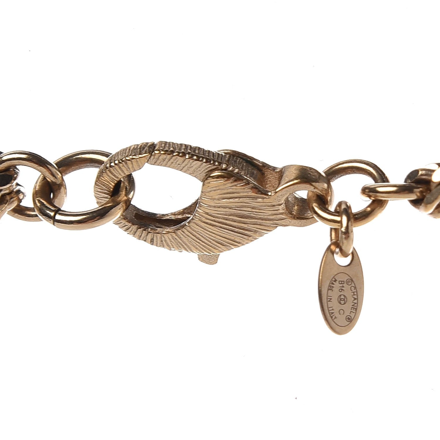 Chanel Crystal CC Multi Strand Chain Necklace Gold 5 of 6