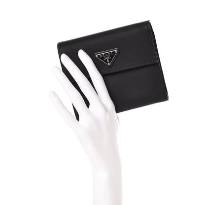 Prada Tessuto Nylon French Wallet Black 2 of 10