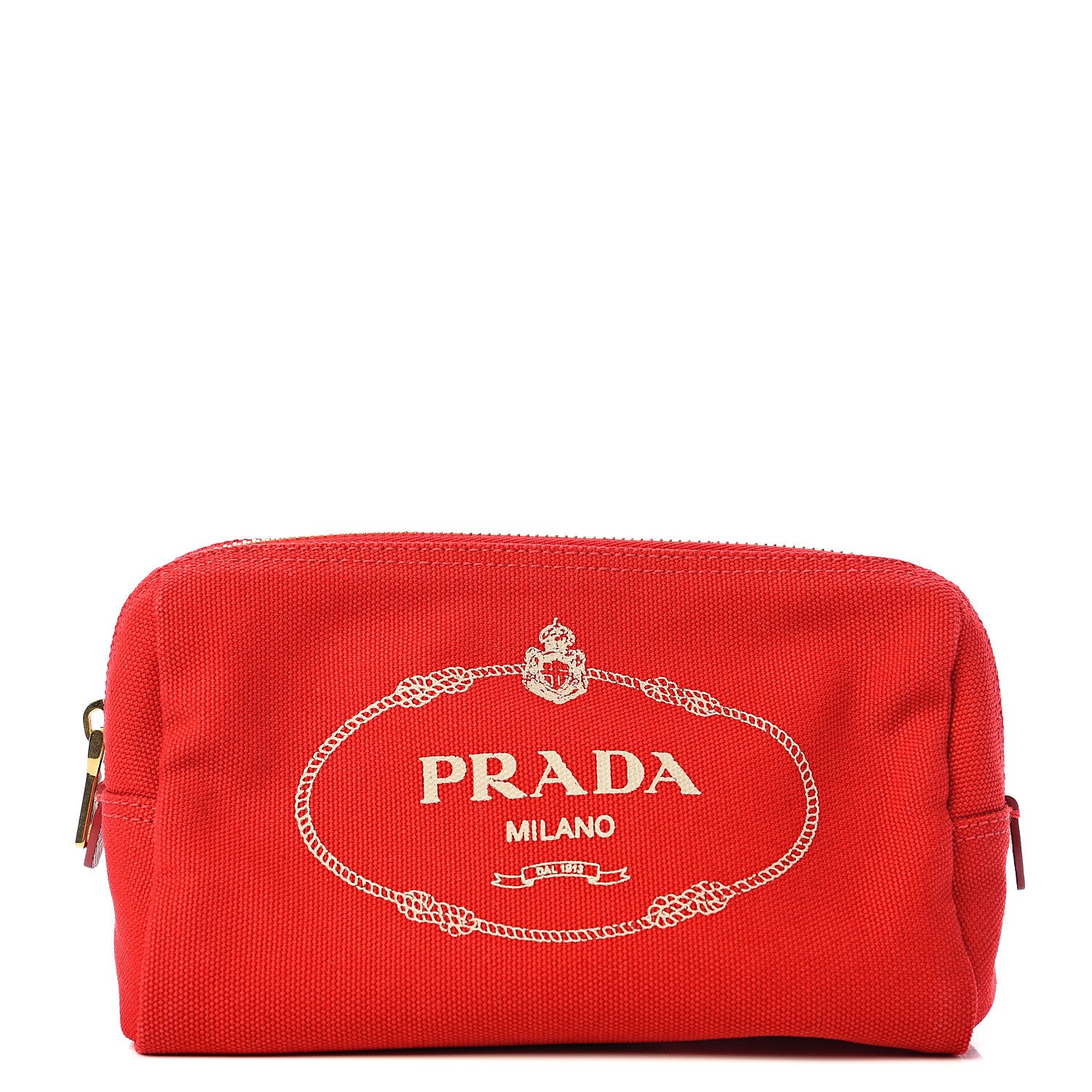Prada Canvas Canapa Logo Pouch Rosso 1 of 6