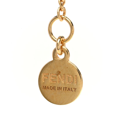 Fendi Metal Karligraphy Necklace Gold 5 of 7