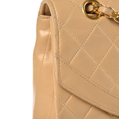 Chanel Lambskin Quilted Medium Single Flap Beige 10 of 17