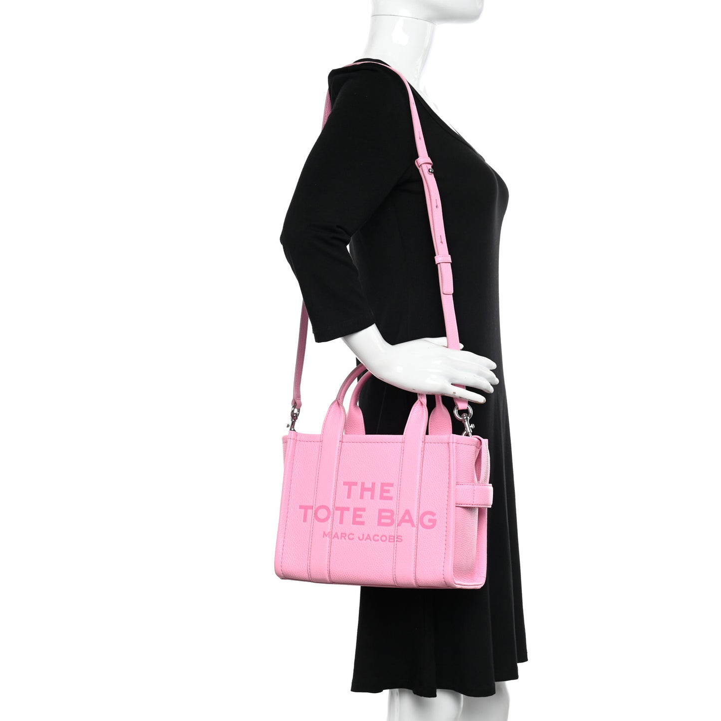 Grained Calfskin Small The Tote Bag Candy Pink