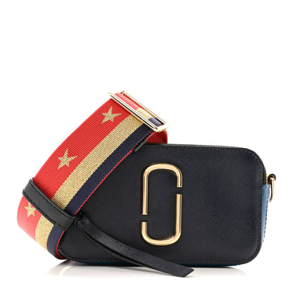 Marc Jacobs Saffiano Small Snapshot Camera Bag Navy Multicolor 1 of 16