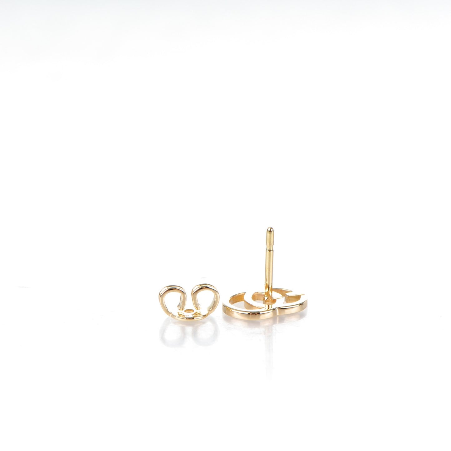 18K Yellow Gold GG Tissue Stud Earrings