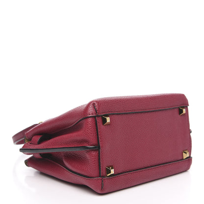 MCM Grained Calfskin Mini Milla Tote Burgundy 3 of 11