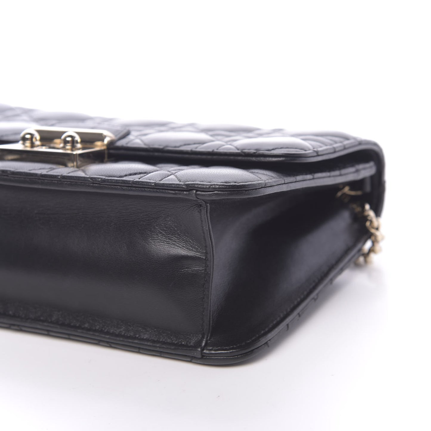 Lambskin Cannage Miss Dior Promenade Pouch Black