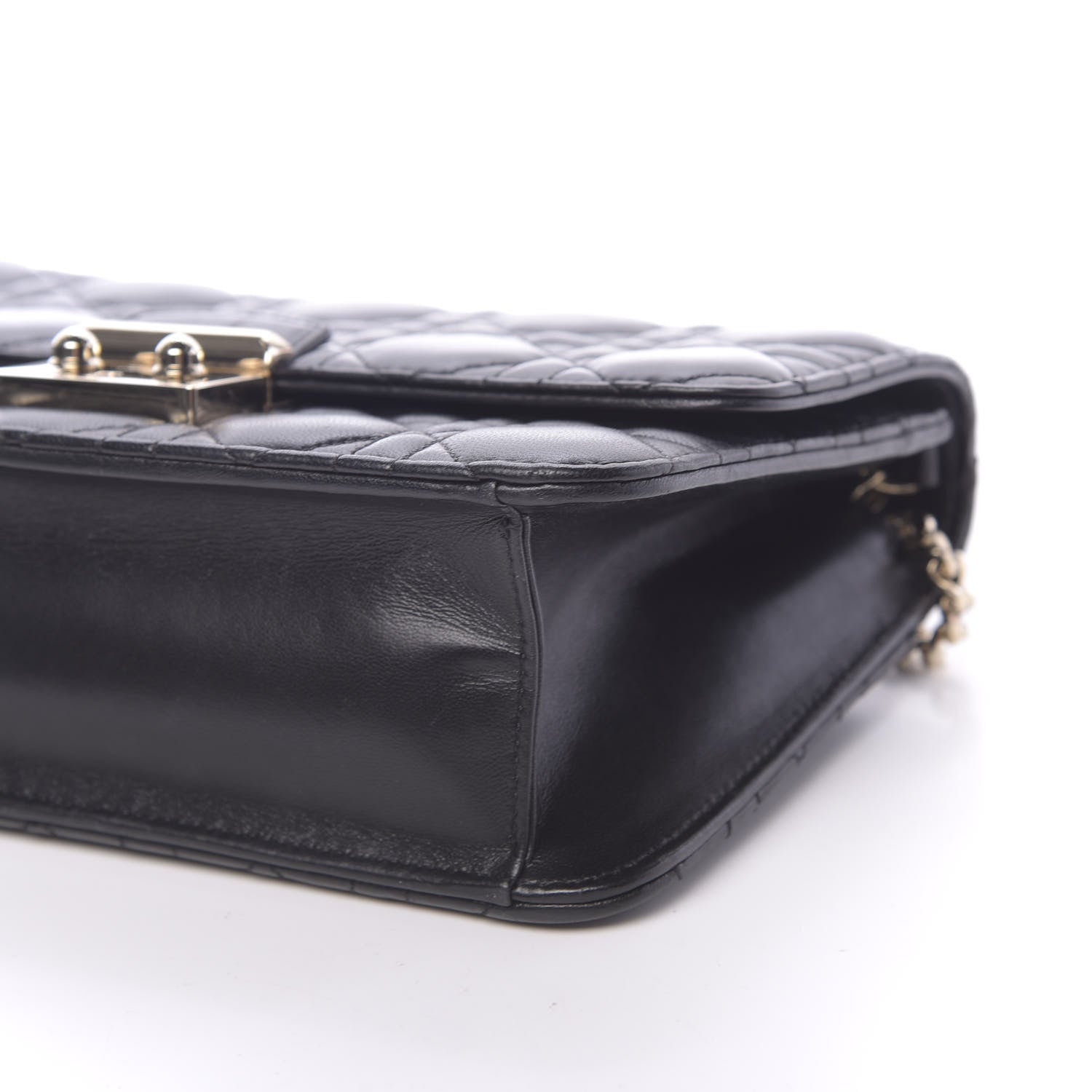 Christian Dior Lambskin Cannage Miss Dior Promenade Pouch Black 10 of 11