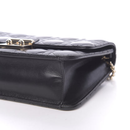 Christian Dior Lambskin Cannage Miss Dior Promenade Pouch Black 10 of 11