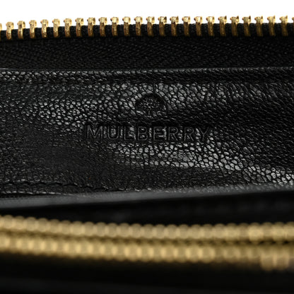 Mulberry Shiny Goatskin Tree Zip Around Wallet Black 6 of 11