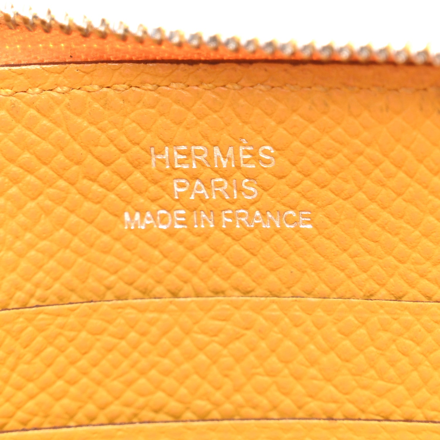 Hermes Epsom Azap Mini Wallet Jaune Ambre 6 of 9