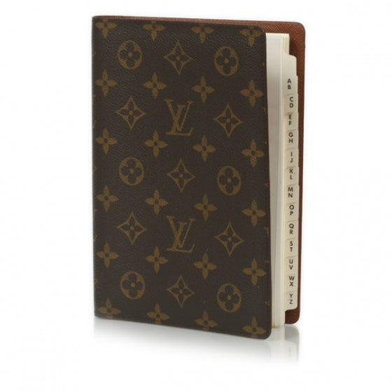 Monogram Agenda Cover w Address Book