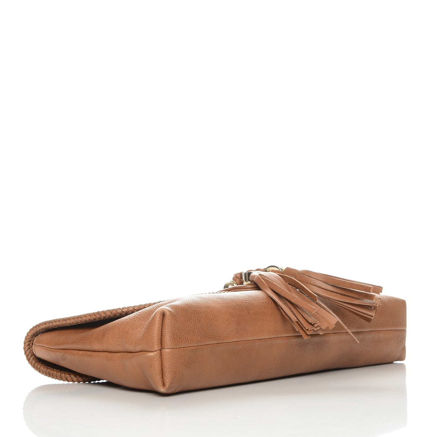 Pebbled Calfskin Marrakech Clutch Camel