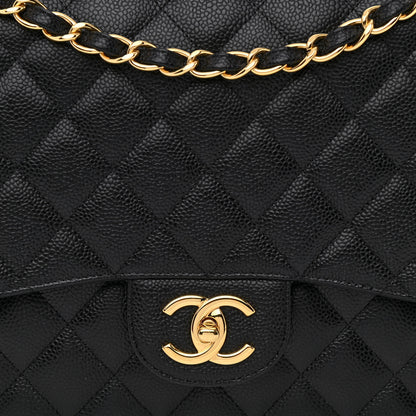 Chanel Caviar Quilted Maxi Double Flap Black 8 of 10