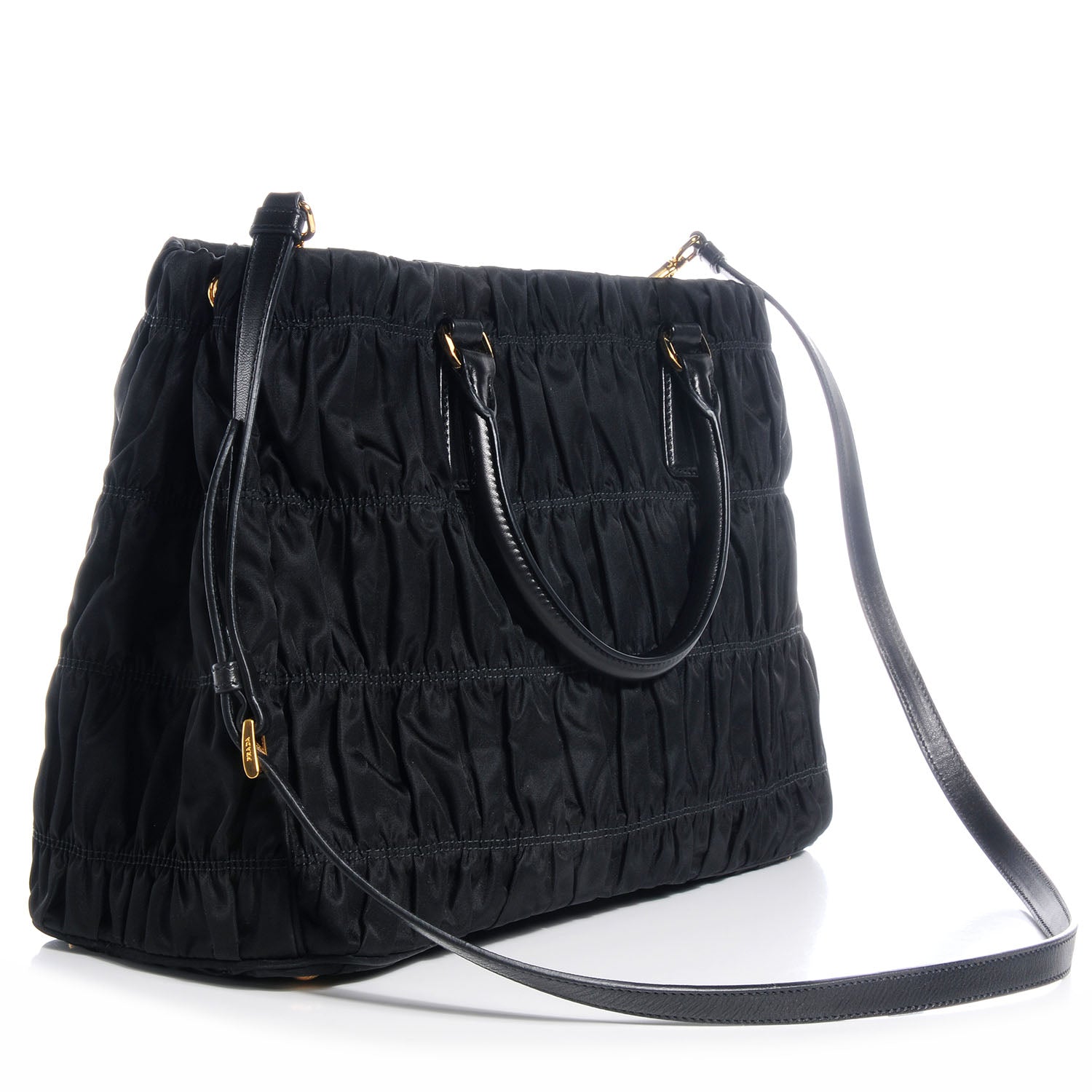 Prada Tessuto Nylon Gaufre Tote Nero Black 3 of 9
