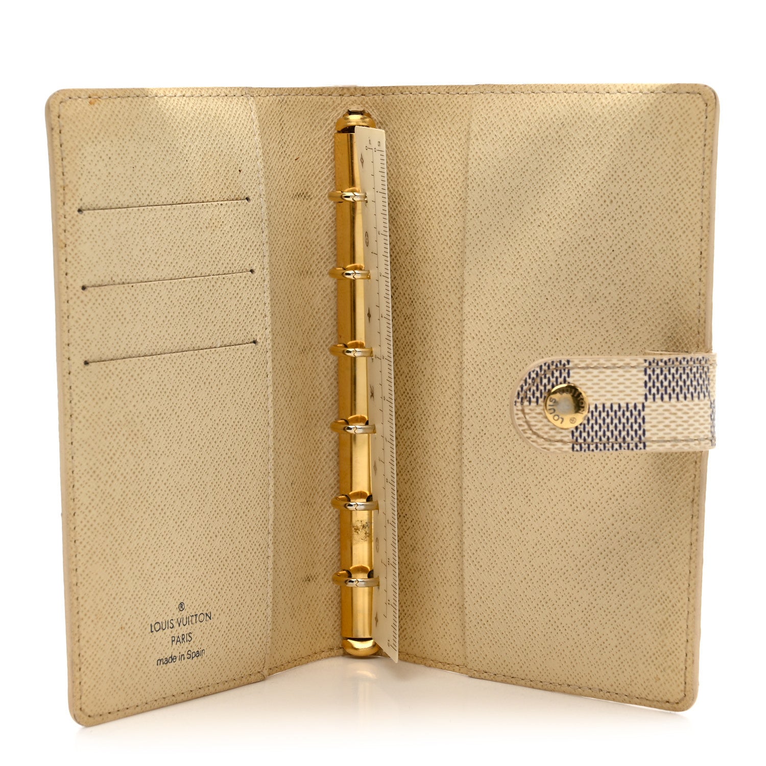 Louis Vuitton Damier Azur Small Ring Agenda Cover 5 of 11