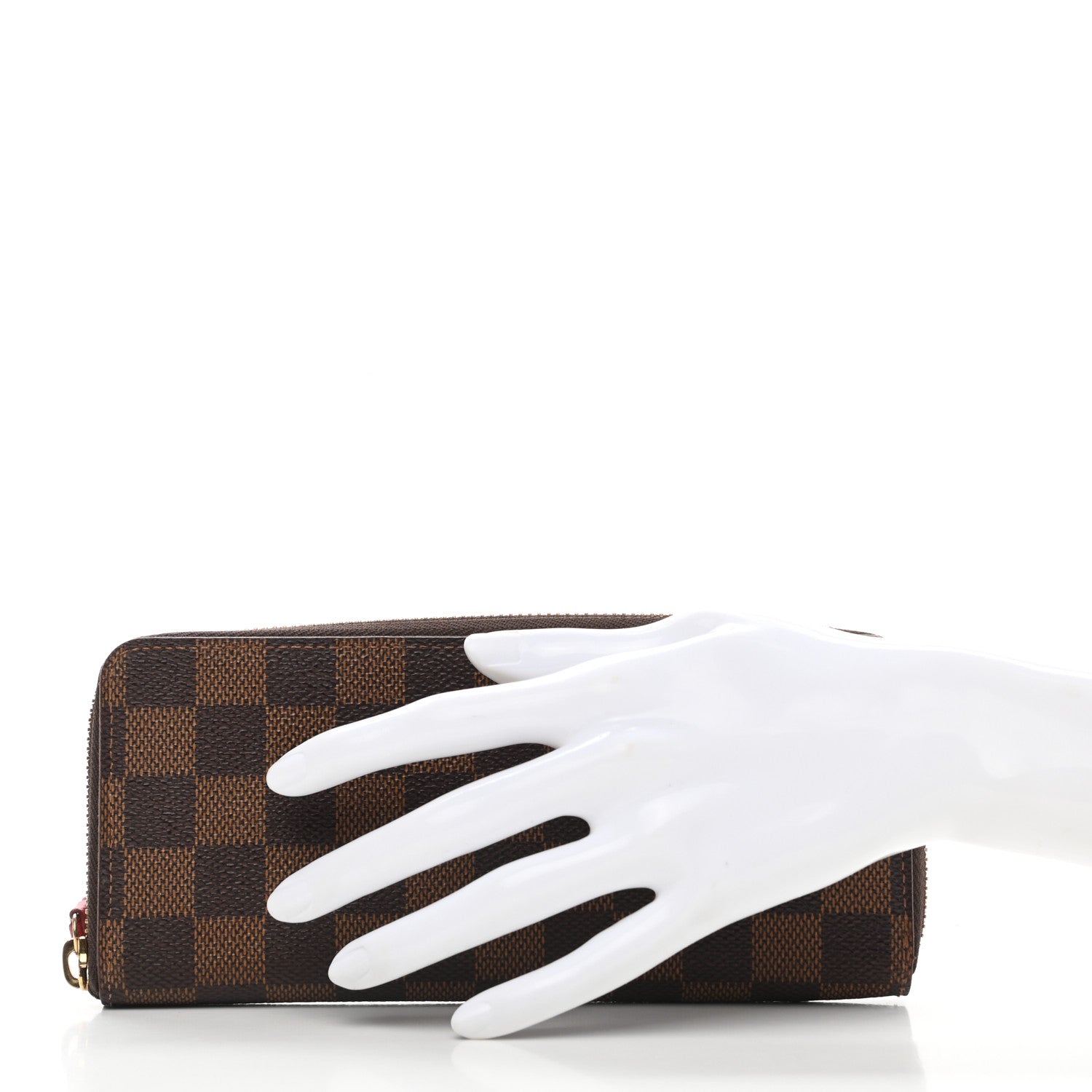 Louis Vuitton Damier Ebene Clemence Wallet Cherry 2 of 7