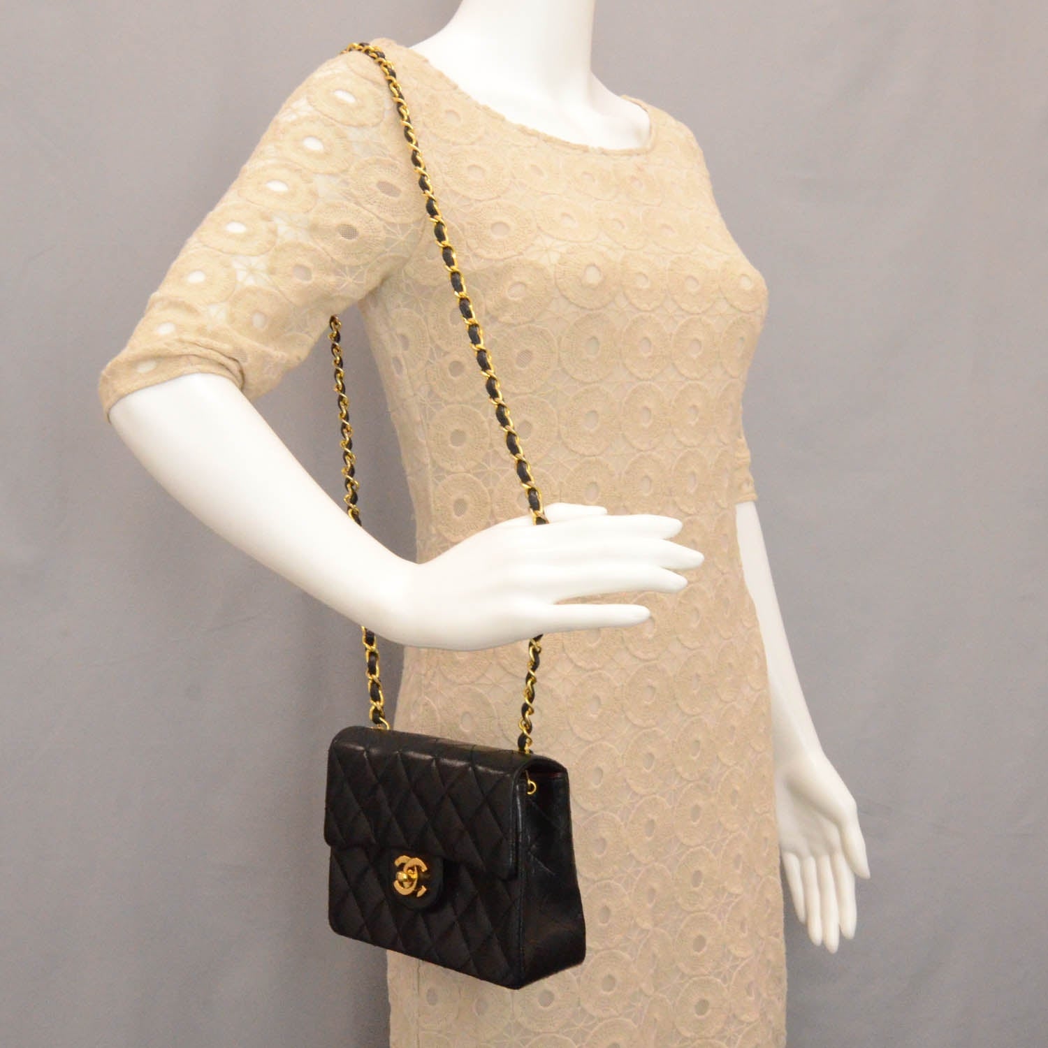 Chanel Lambskin Mini Flap Black 2 of 10