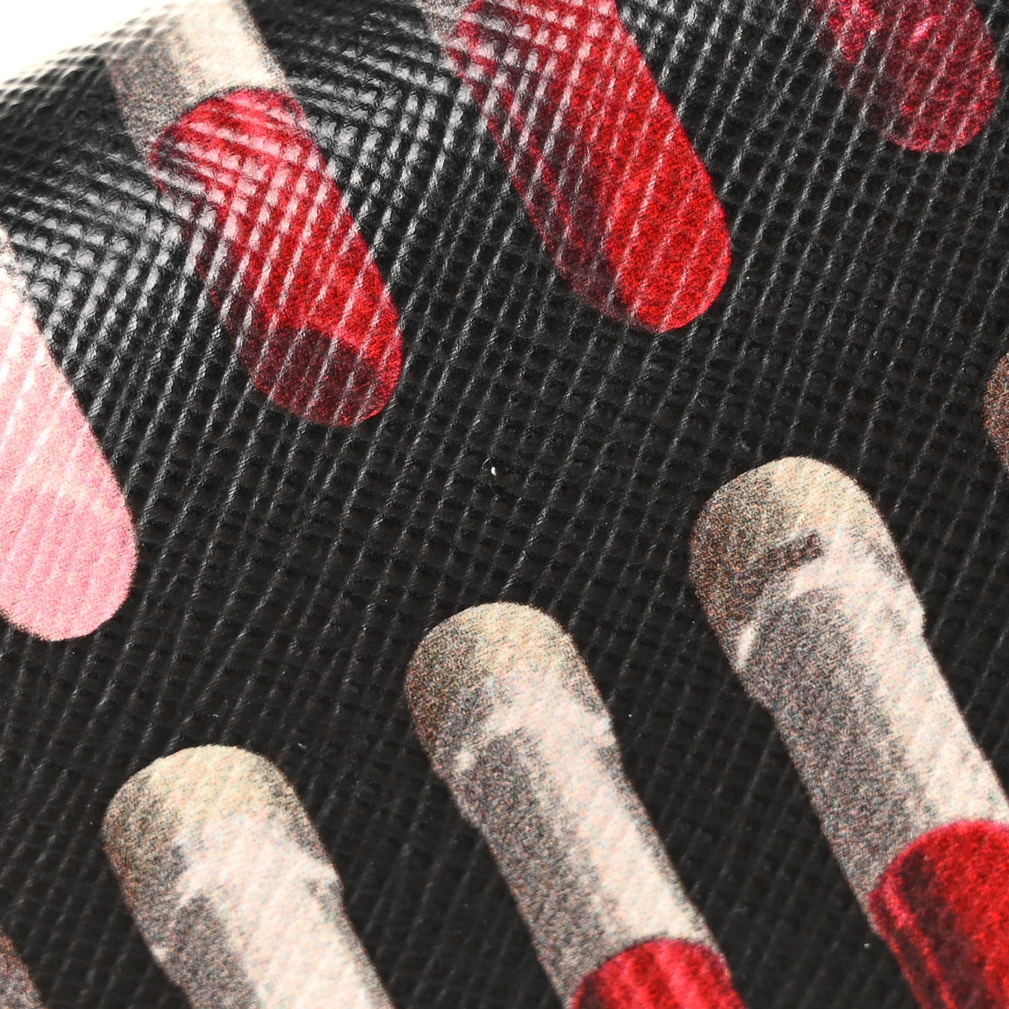 Saffiano Lipstick Print Bi-Fold Wallet Black