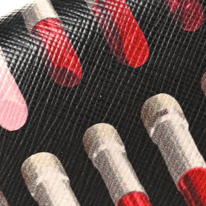 Prada Saffiano Lipstick Print Bi-Fold Wallet Black 12 of 12