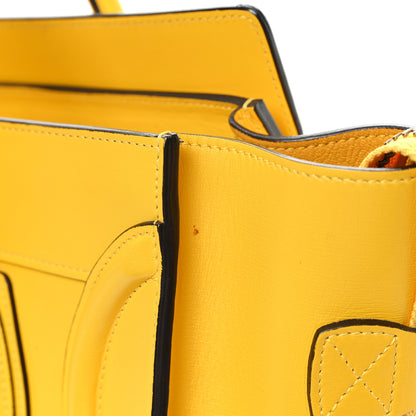 Celine Smooth Calfskin Micro Luggage Citron 10 of 11