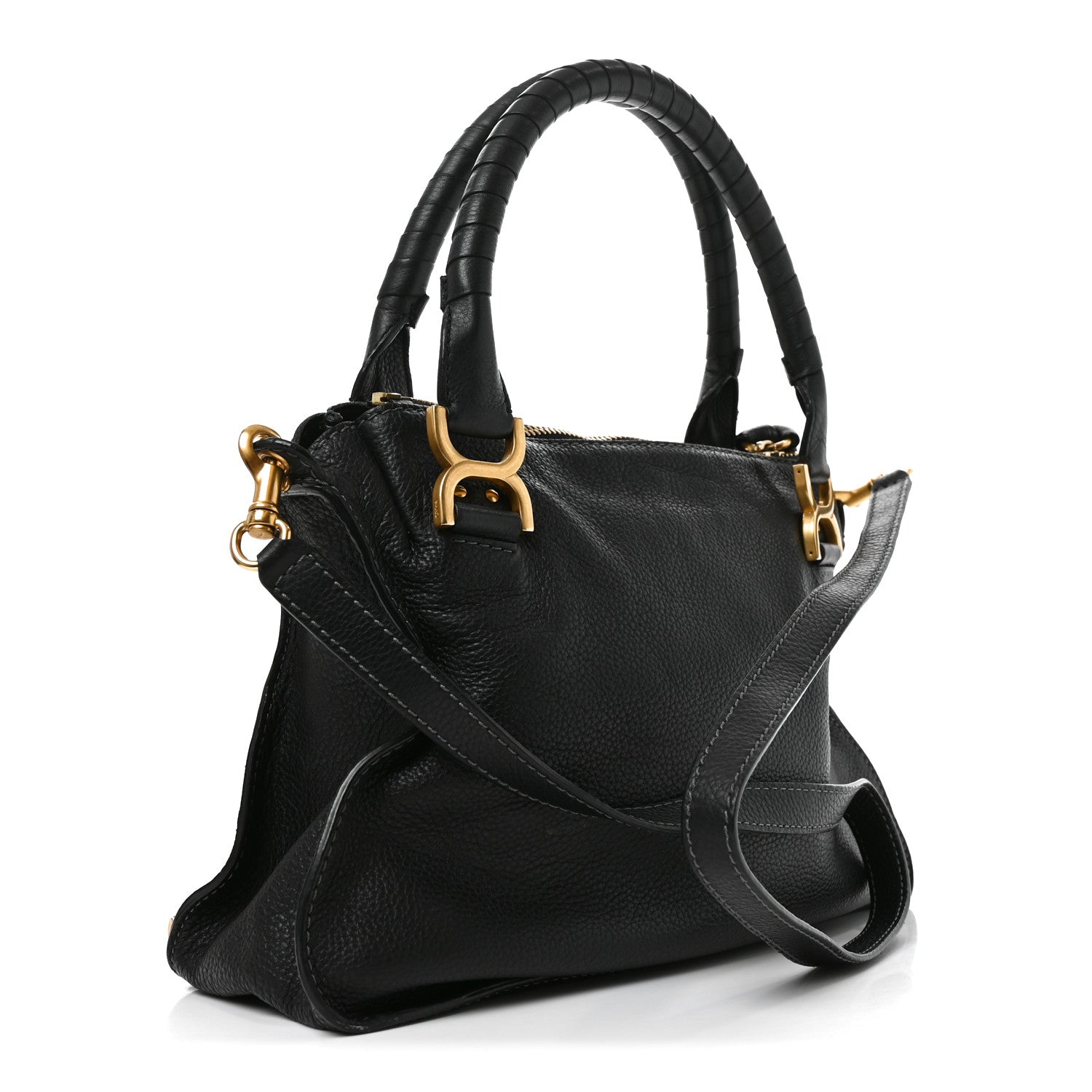 Chloe Calfskin Medium Marcie Satchel Black 3 of 10