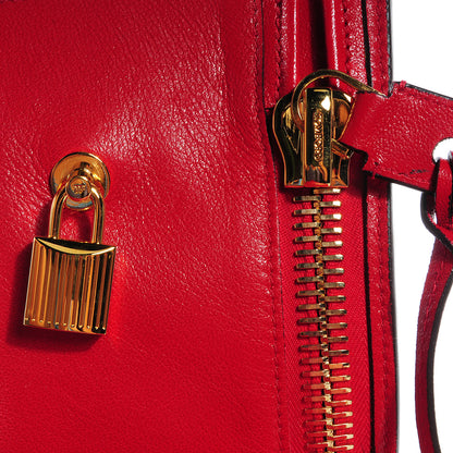 Tom Ford Calfskin Alix Padlock Zip Shoulder Bag Flame Red 4 of 9
