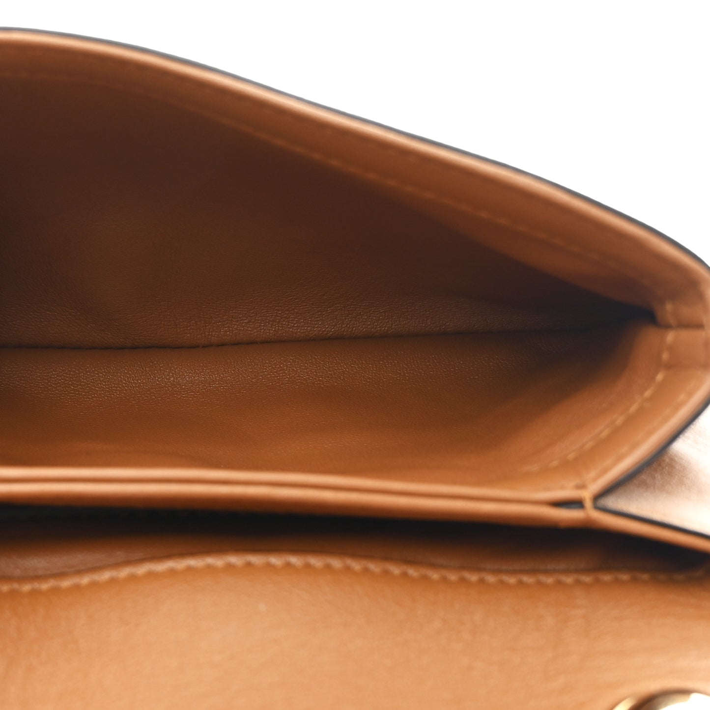 Roxy Calfskin Web Mini Blondie Shoulder Bag Cognac
