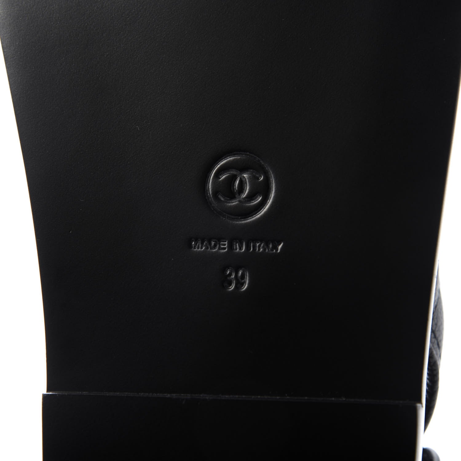 Chanel Grained Calfskin Velcro Dad Sandals 39 Black 8 of 10