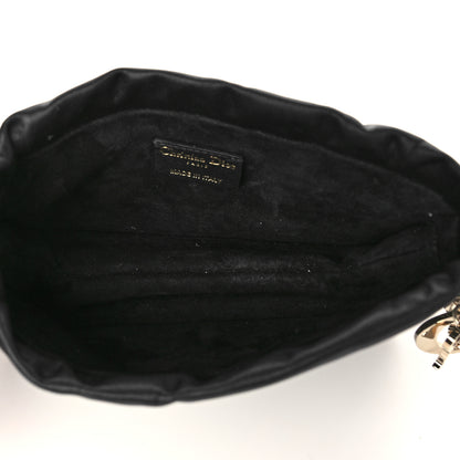 Christian Dior Lambskin Cannage Mini Top Handle Drawstring Bag Black 4 of 5