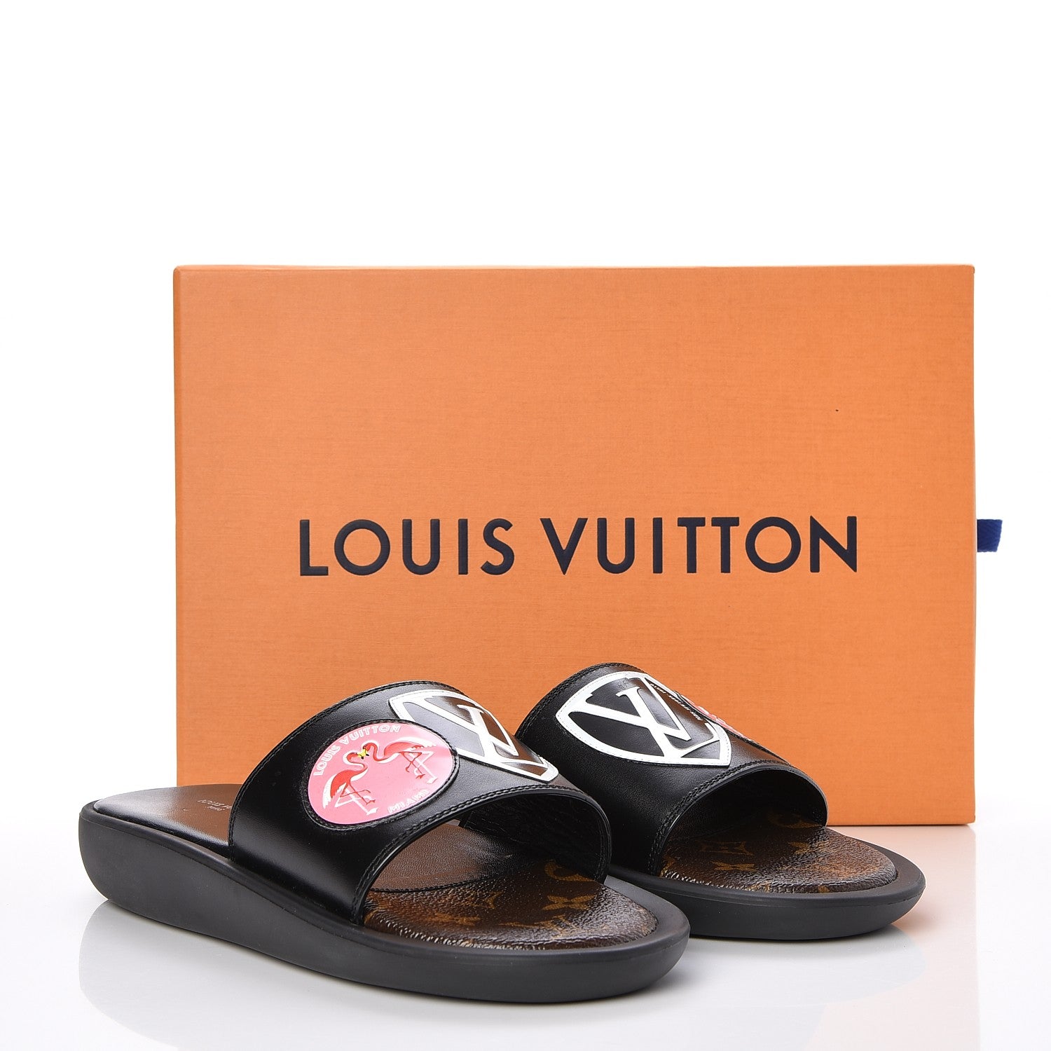 Louis Vuitton Calfskin Checkpoint World Tour Flat Mules 37 9 of 9