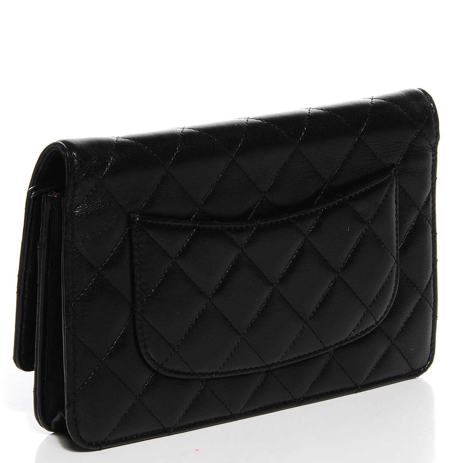 Chanel Lambskin Quilted Wallet On Chain WOC Black 3 of 10