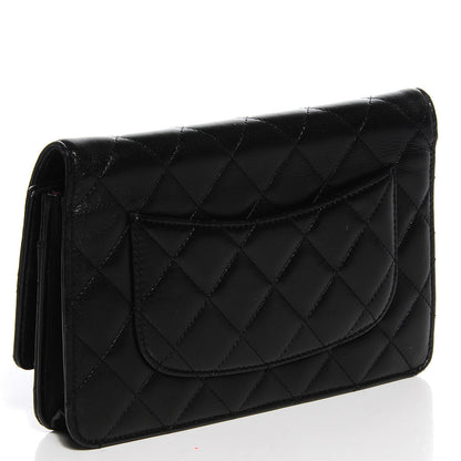 Chanel Lambskin Quilted Wallet On Chain WOC Black 3 of 10